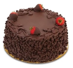 9-12 Kişilik Sade Klasik Çikolatalı Yaş Pasta pasta