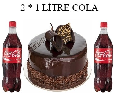 Klasik Çikolata Keyfi: Pasta ve 2x1 Lt Cola Paketi pasta